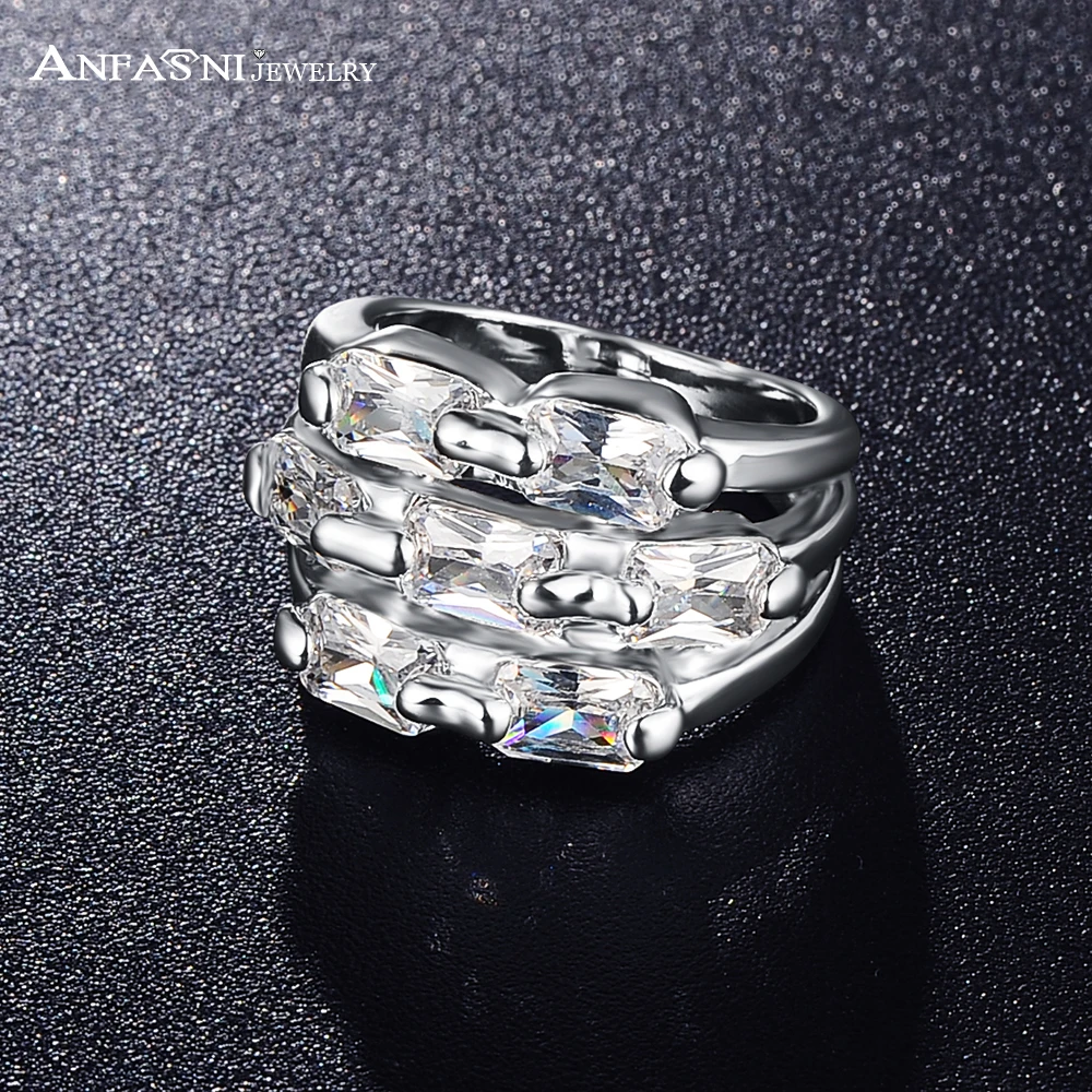 Cheap Fashion Rings Platinum Plating Genuine SWA Elements Austrian Crystal Exaggerated Ring