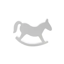 Белый деревянный маленький качалка баланс лошади домашний декор детские игрушки подарки Детская комната украшения ремесла лошадь