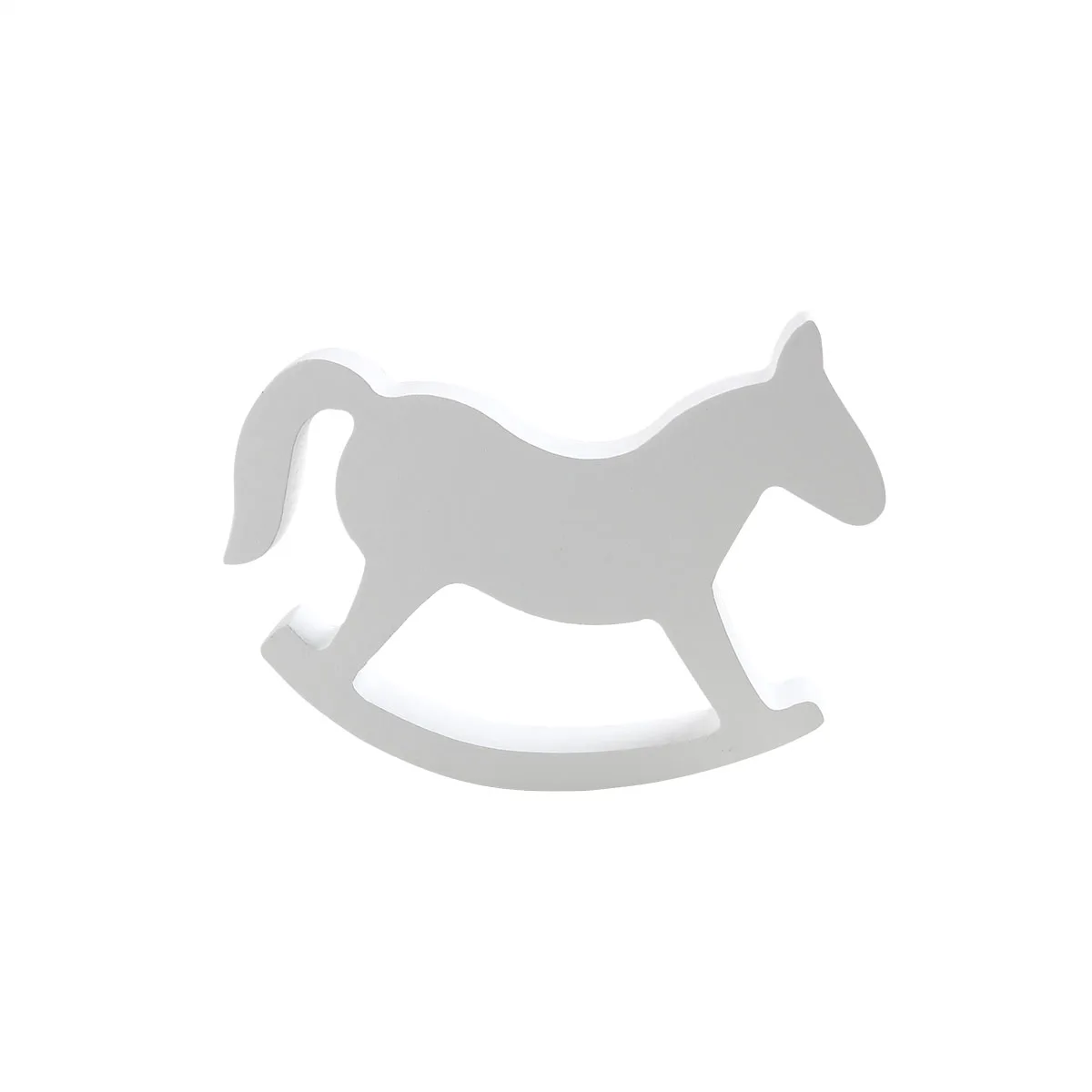 

White Wooden Small Rocking Horse Balance Home Decor Kids Toys Gifts Children'S Room Decoration Crafts Horse