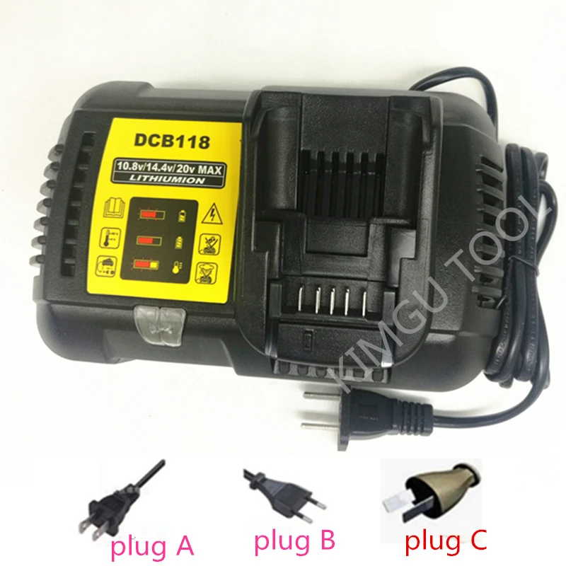 AC100-240V Зарядное устройство DCD118 заменить для DEWALT DCD996 DCD991 DCS575 DCS576 DCS575 DCS520 DCD996 DCH481 DCB118 DCS388 Зарядное устройство