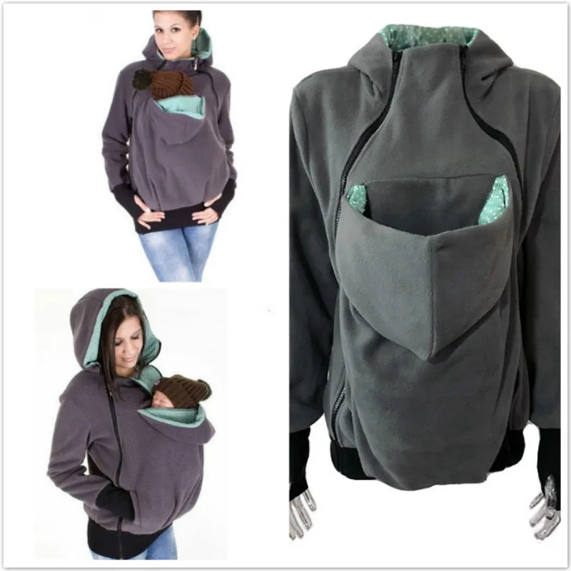 Najtaniej Bluzy ciąża nosidełko dla dziecka kurtka casaco dla mamy potrójny wielofunkcyjny sweter typu kangur płaszcz bluza damska
