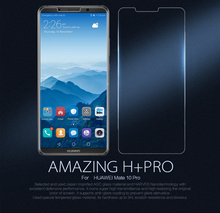 Защитная пленка Nillkin для huawei mate 10 Pro Amazing H+ Pro 0,2 мм, закаленное стекло huawei mate 10 Pro