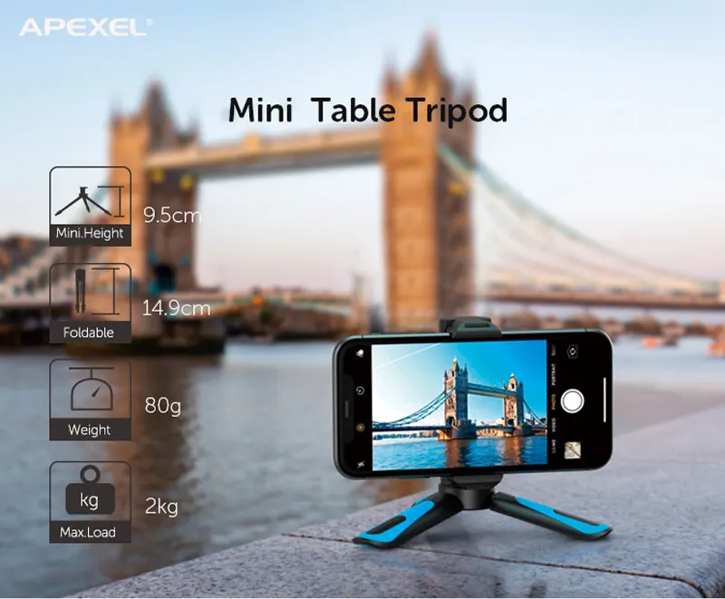 360 Rotation Vertical Shooting 2 in 1 Mini Tripod Phone Mount Holdr for iPhone X
