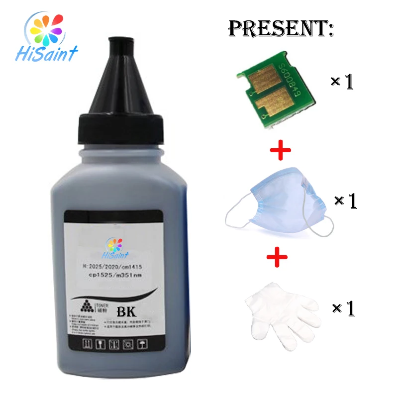 Hisaint For HP320 CE320 Black Toner Powder Chip Color LaserJet CM1415fn CM1415fnw CP1525n CP1525nw Laser Printer | Компьютеры и офис