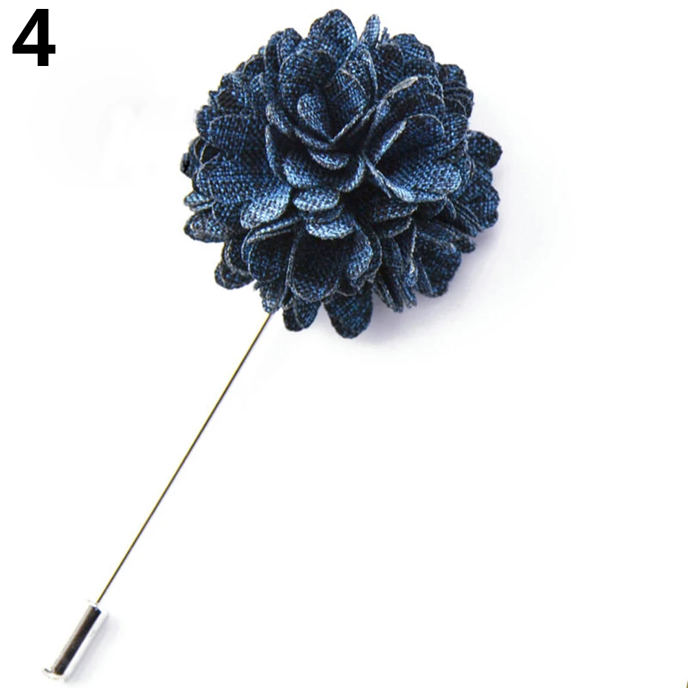 Mens Suit Tuxedo Flower Lapel Stick Pin Brooch Wedding Party Prom Accessory