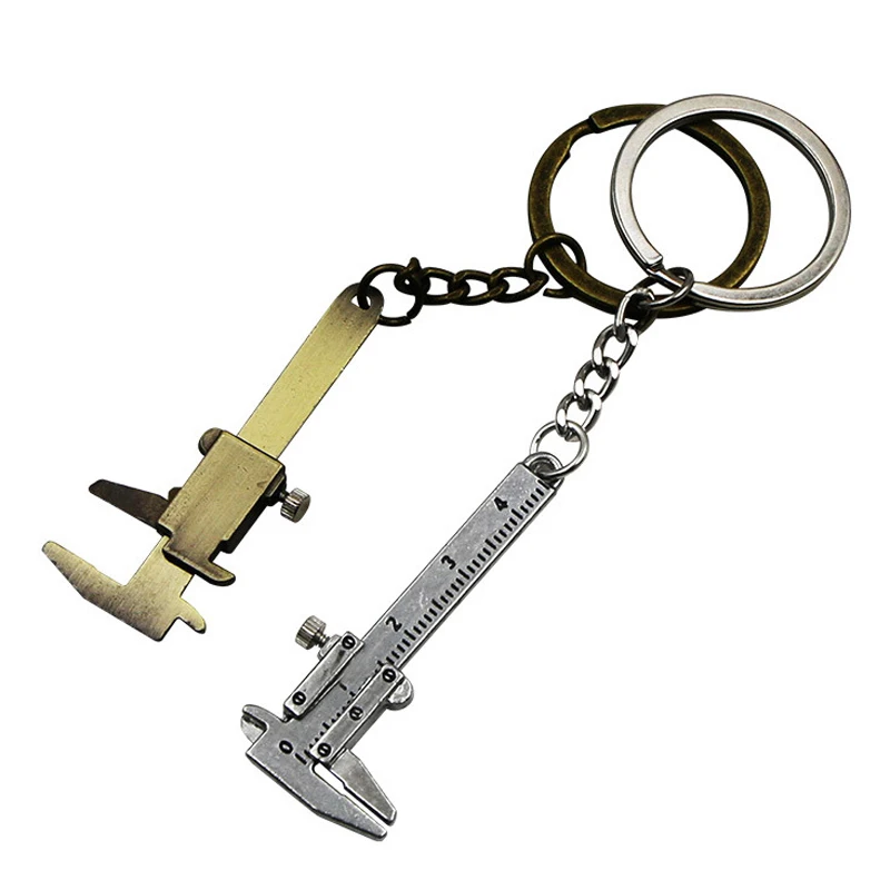 

Men Pendant DIY Mobile Subsection Creative Mini Vernier Caliper Scale Keychain Key Chains Universal for Car Opel etc Keychain