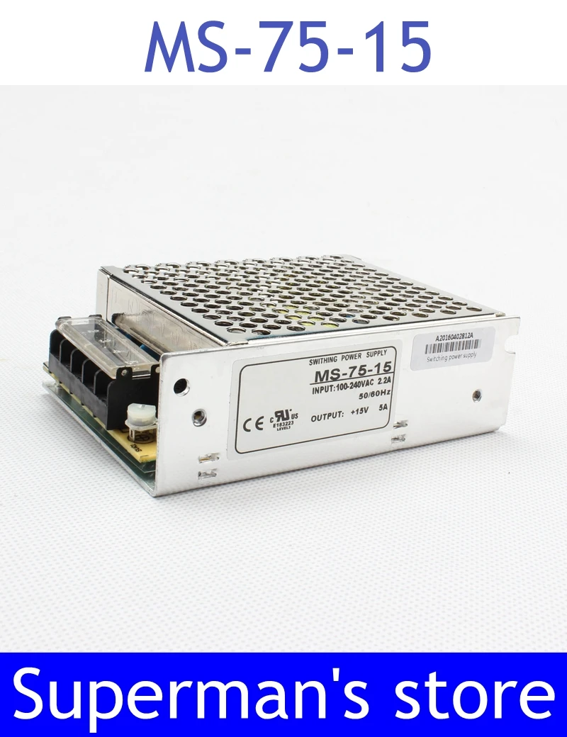 

DIANQI power supply 75w 15v 5A power suply 75w 15v mini size din led ac dc converter ms-75-15