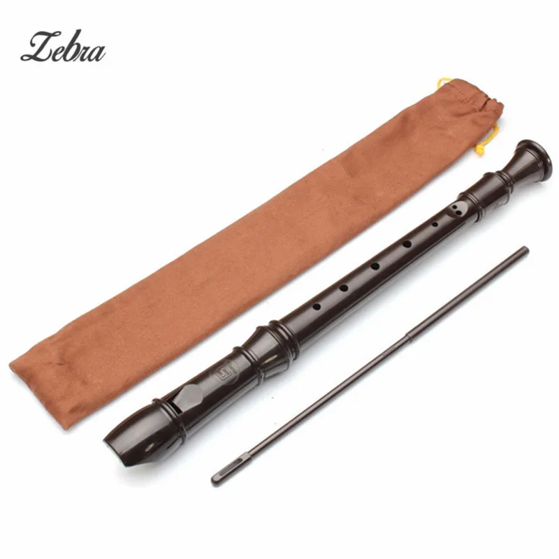 

Zebra 8 Holes Brown German Soprano Recorder Harmonica Flute For Musical Instrument Lover Beginner Kids Gift Present