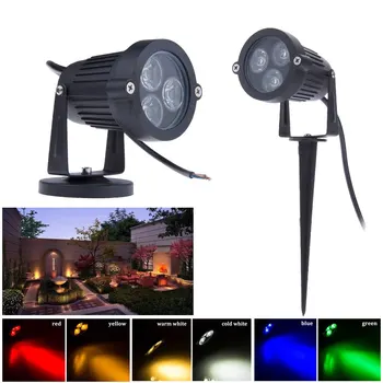 

Outdoor led garden spot light RGB 9W spot garden light 12V 220V 110V garden spotlight spike for yard