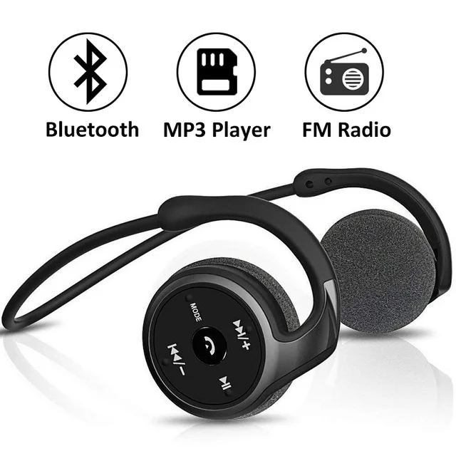 Fones de ouvido sem fio mp3 player