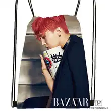 Изготовленная на заказ большая походная сумка на шнурке милый рюкзак для детей(черная спинка) 31x40 см#180612-03-big bang