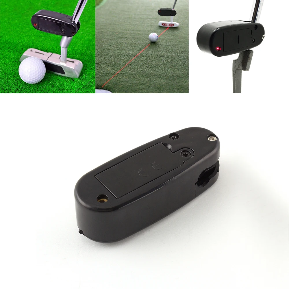 

Black Golf Putter Laser Pointer Training Aim Line Corrector with LR44 Button Batteries Aid Tool Practice Golf Accessories