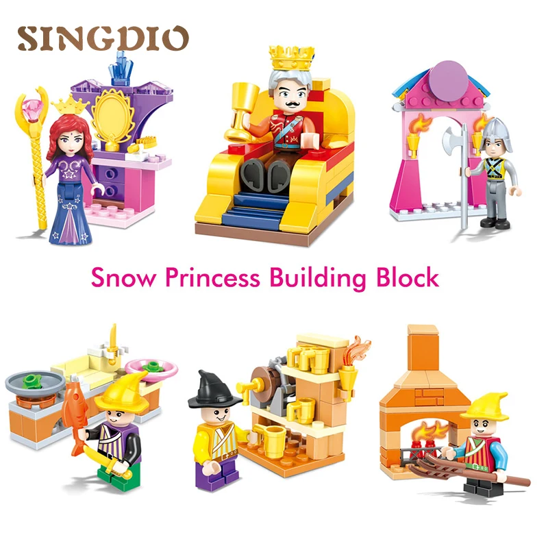 Princess Prince Mermaid building blocks construction Baby toys bricks educational toys for Children blocks Cavalier King baby-building-blocks : image Princess Prince Mermaid building blocks construction Baby toys bricks educational toys for Children blocks Cavalier King baby-building-blocks