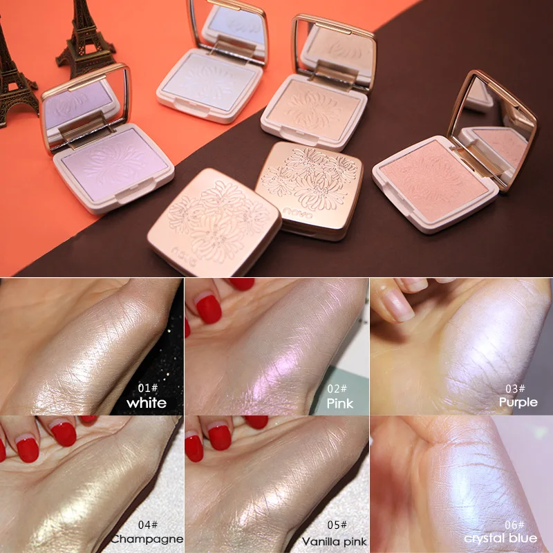 Хайлайтер осветляет кожу лица бронзаторы палитра Макияж набор блеск для контурного макияжа Пудра основа для тела косметика