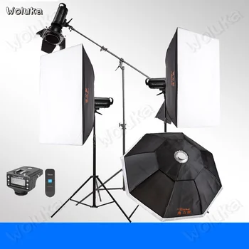 

High-speed flash dynamic shooting high-performance high-power 600W and 400W three-lamp set Photo Studio kit CD50 T02