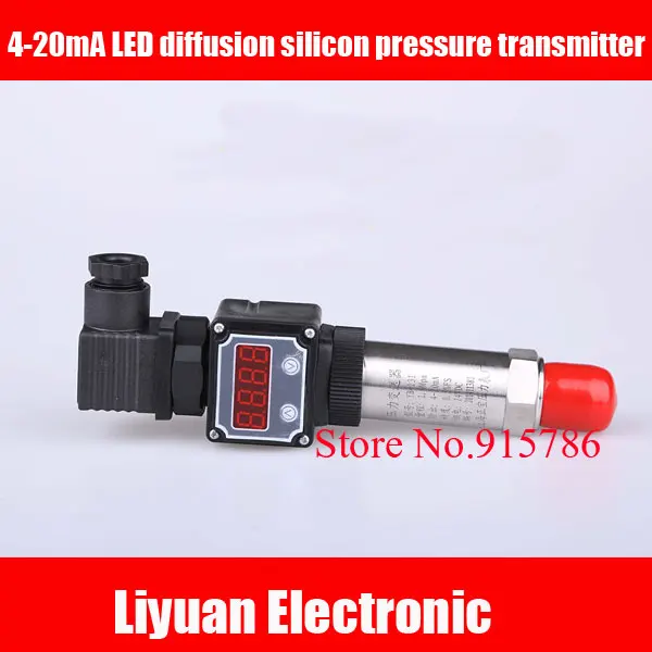 

4-20mA LED diffusion silicon pressure transmitter / 24V display transmitter / high-precision digital water pressure transmitter