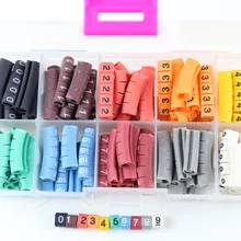 500 шт./кор. EC-1 2.5mm2 маркировка кабеля 0-910 разных смешивание цветов