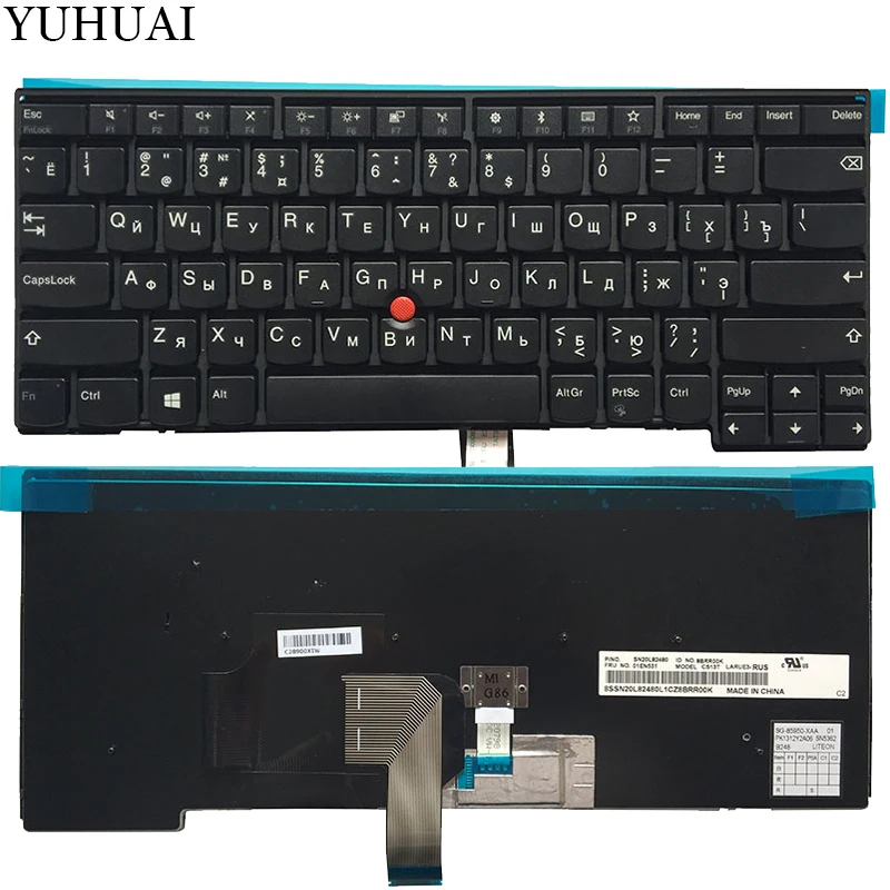 Русский/RU Клавиатура для ноутбука lenovo ThinkPad L440 L450 L460 T431 T431S T440 T440P T440S T450 T450S E431 E440 Non-подсветка