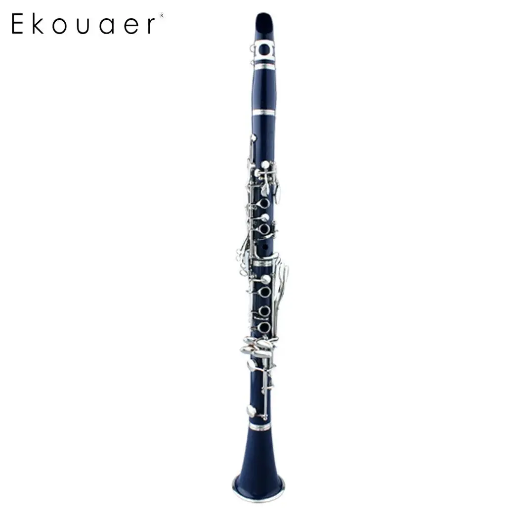 

1 Set 17 Key Clarinet bB Flat Soprano Binocular Clarinet with Cleaning Cloth Gloves Screwdriver Reed Case Woodwind Ins