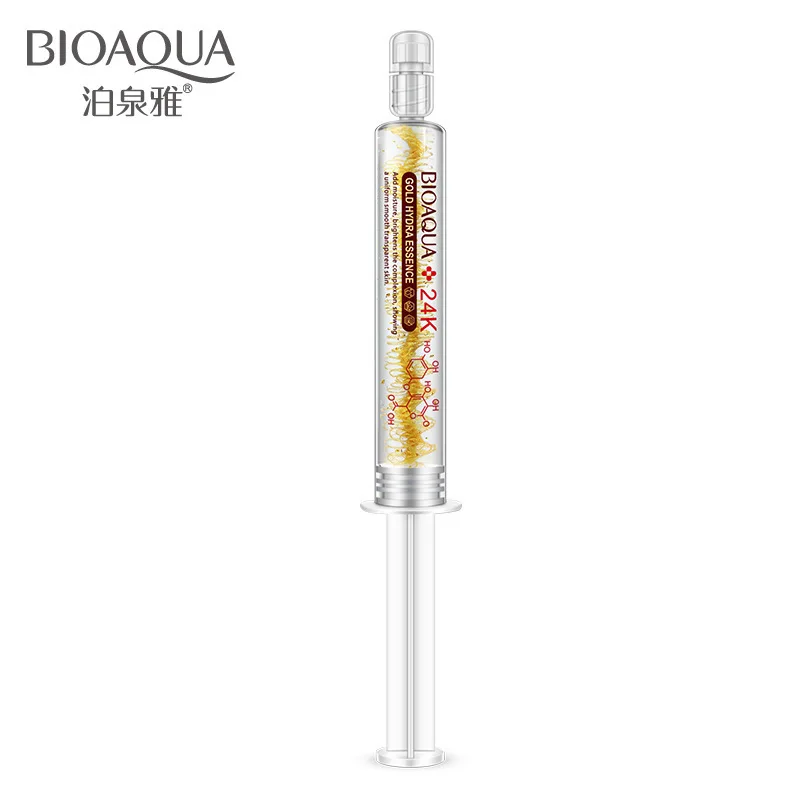 

BIOAQUA Hyaluronic Acid 24k Golden Smear Water Light Needle Liquid Essence Whitening Skin Shrink Pore Anti Aging Women Skin Care