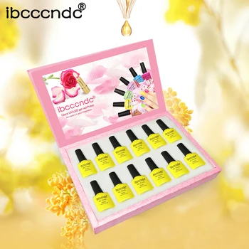 

12 Pcs Yellow Series UV Gel Nail Polish 10ML Gel Vernis Semi Permanent Nail Primer Gel Varnishes Lacquer Gelpolish Gift Box
