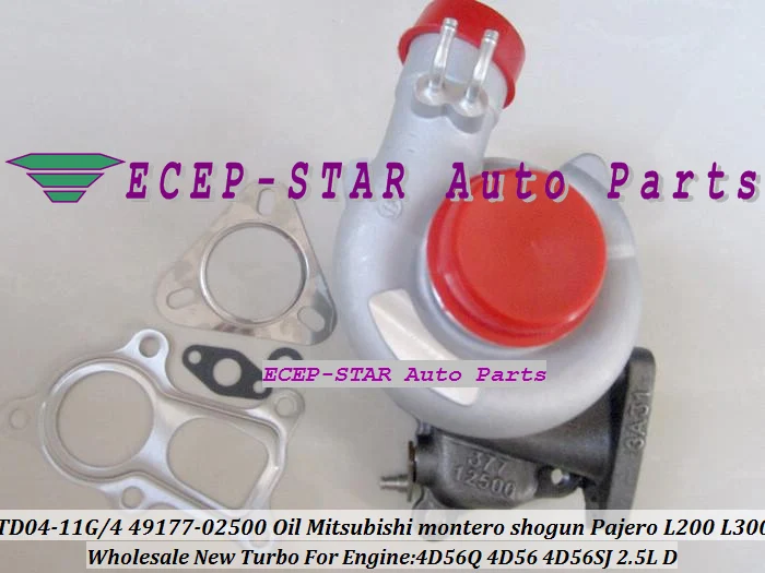 TD04-11G-4 49177-02500 Oil Cooled Turbo Turbocharger For Mitsubishi MONTERO SHOGUN Pajero II TD L200 L300 4D56 4D56SJ 4D56Q 2.5L D (4)