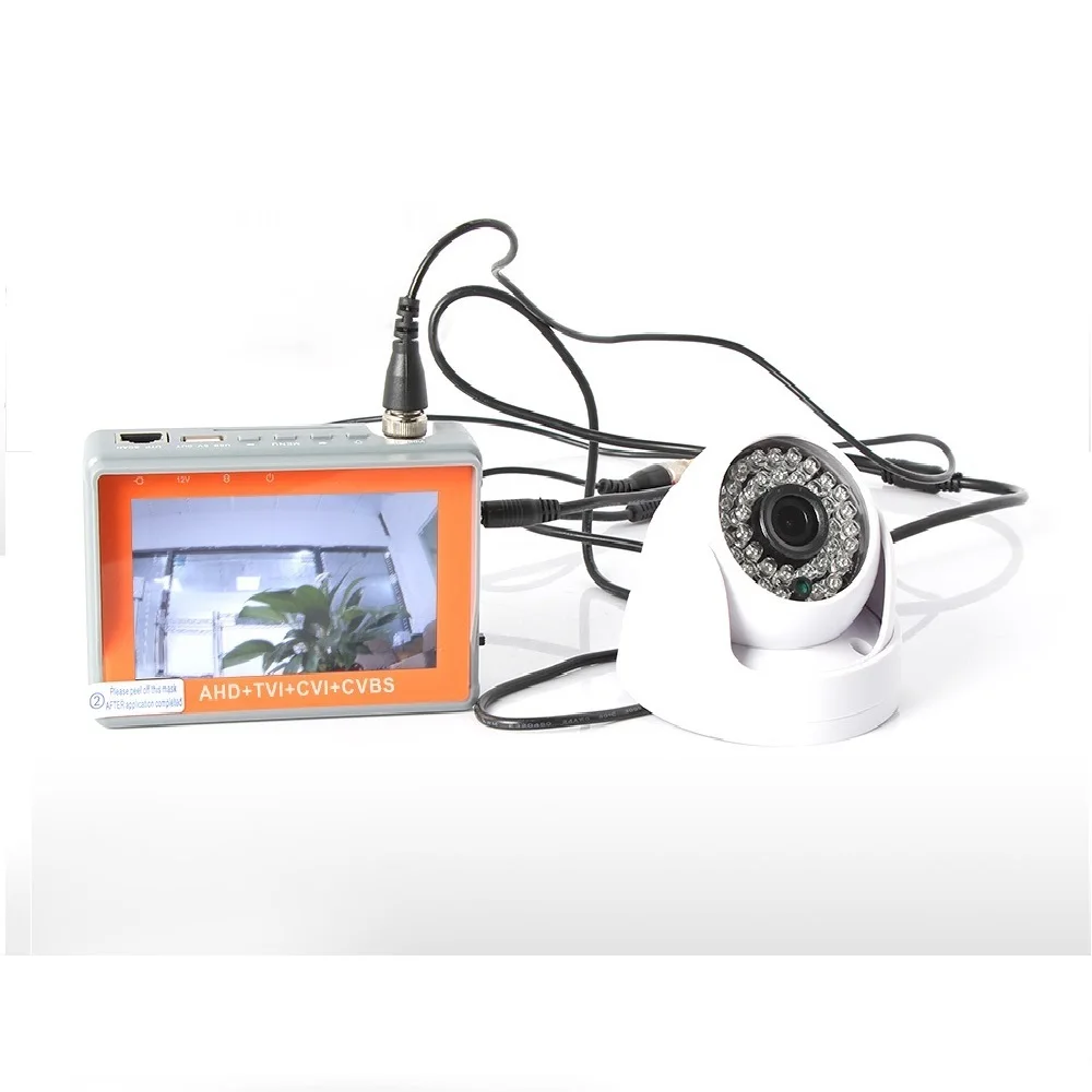 IV7S 4 в 1 AHD + TVI CVBS камера CVI тесты er 1080 P/2MP CCTV 3 дюймов ЖК дисплей видео 5 В/12 В мощность