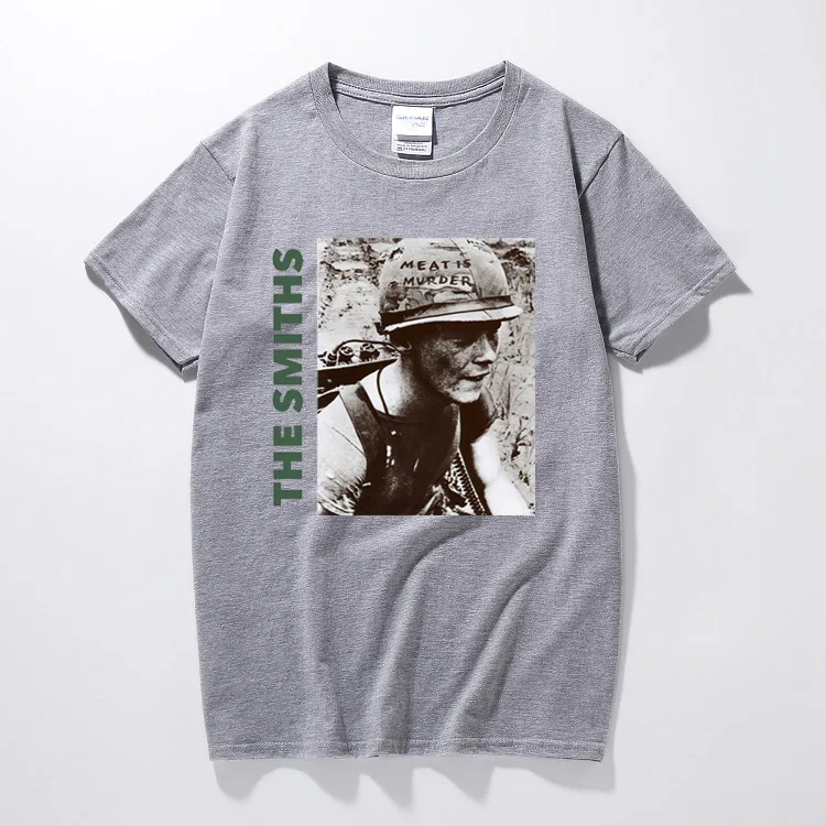 Футболка The Smiths, топ, английский рок-группа, Meat Is Murder, 1985, Morrissey Marr, хлопковые футболки с короткими рукавами и круглым вырезом, европейский размер