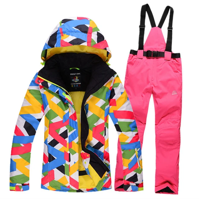 Best price at $129 Cheap 8 colors New Winter ski jacket Women trousers Windproof Waterproof Skiing Jackets+Warm Thicken Breathable Pants Clothing