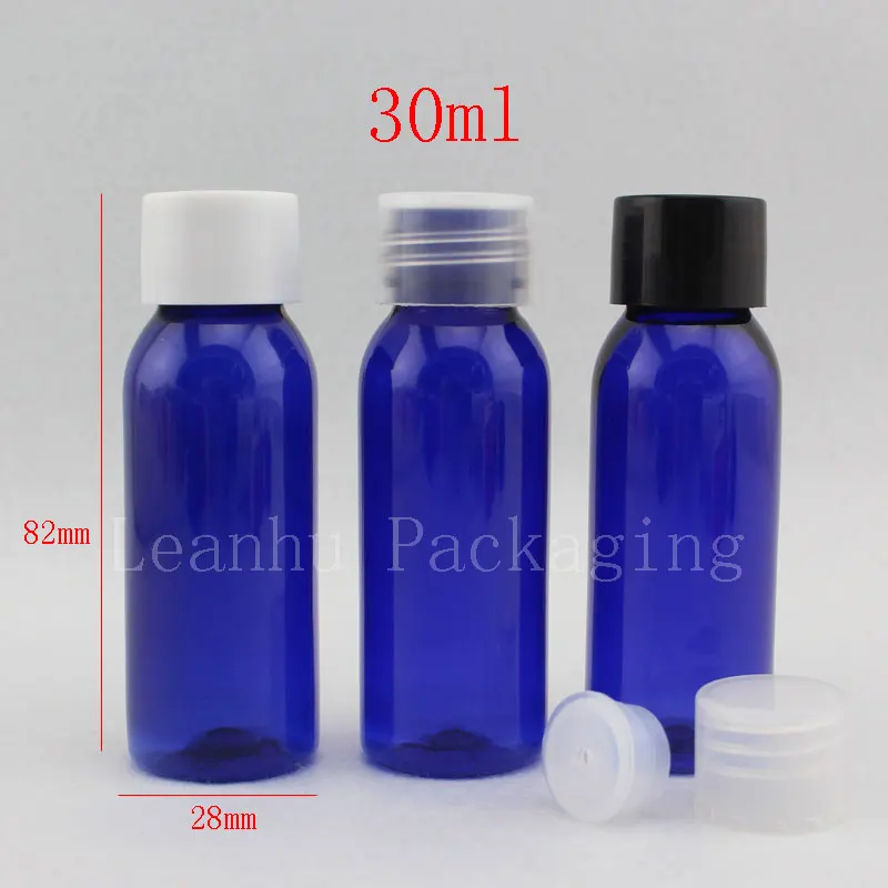 wholesale 30ml x 100 blue travel size plastic bottle 30cc Mini