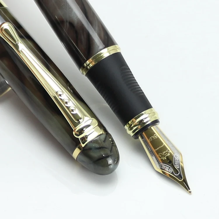 JINHAO X450 широкий 18KGP перьевая ручка зеленые мраморные канцелярские принадлежности Школьные и офисные ручки