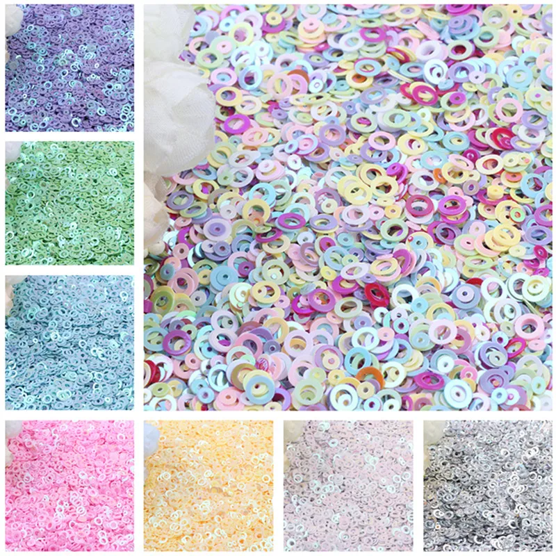 Round Flat sparkle sequins 5mm Glitter Sequins Paillettes in Gold Rosegold Bronze