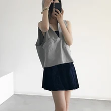 Повседневный Топ с капюшоном жилет Свободная Женская хлопковая спортивная рубашка без рукавов с карманом верхняя куртка тренировочная одежда спортивная одежда