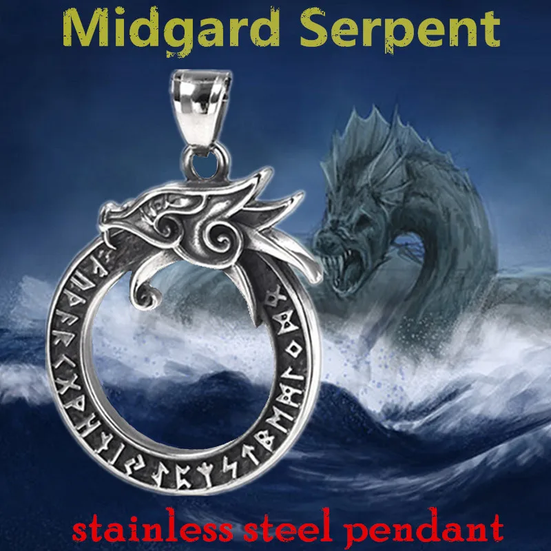 

Punk dragon necklace for men stainless steel amulet animal pendant rock party statement choker necklaces viking men Jewelry