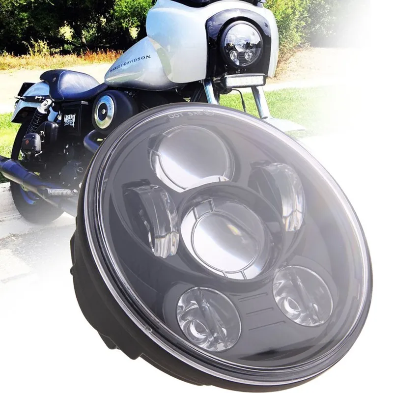 Черный 5 75 &quotHID светодиодный фары дальнего и ближнего света 3/4&quot передние для