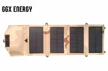 GGX ENERGY Waterproof 8W 5V Portable Folding Mono Solar Panel Charger USB Output Controller Pack for