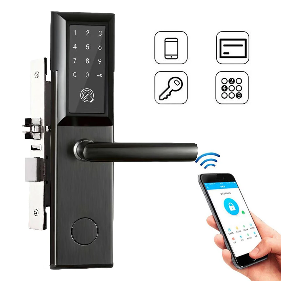 Электронный цифровой дверной замок с Bluetooth TTLock управление через приложение Wi Fi