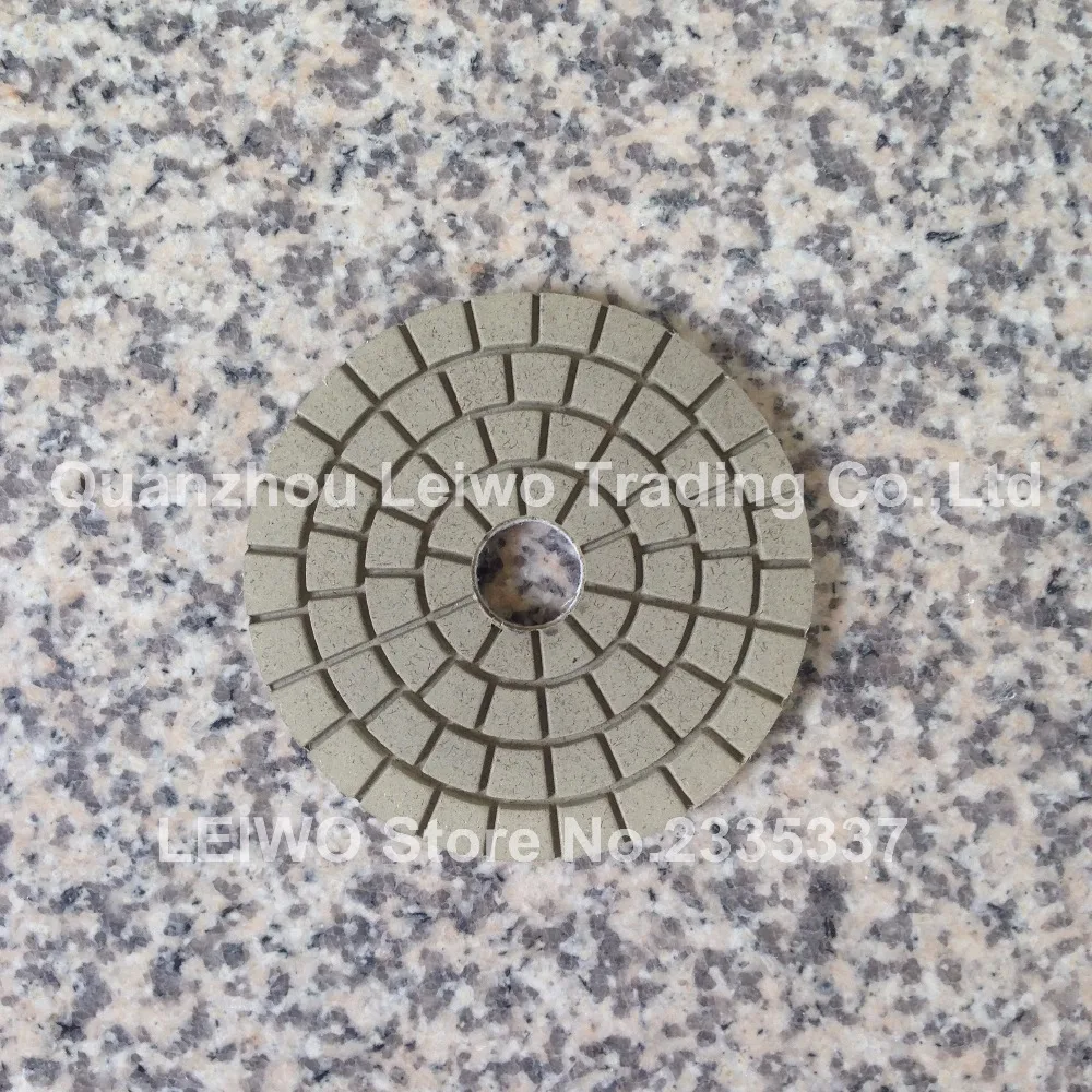 White Buff 4 inch (100 mm) Premium Buffing Pad Granite Marble Final