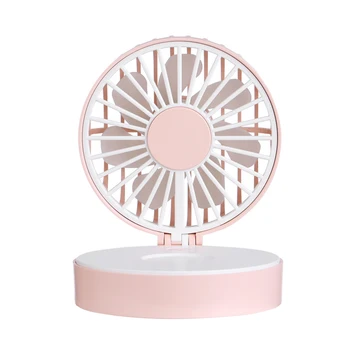 

2in1 Pocket Makeup mirror Fold-able Handheld Fan Cooling Electric Mirror Cooler Fan MINI mirrors portable compact toilet J11
