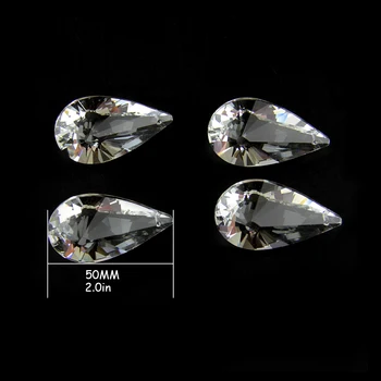 

50-76mm Clear New Horn Shape Europe Style Drop Crystal Prism Chandelier Pendants For Gorgeous Christmas Home Ornament