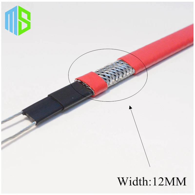 230V 12mm 65C Anti freeze Frost Protection Heating Cable For Water Pipe/Roof Self Regulating