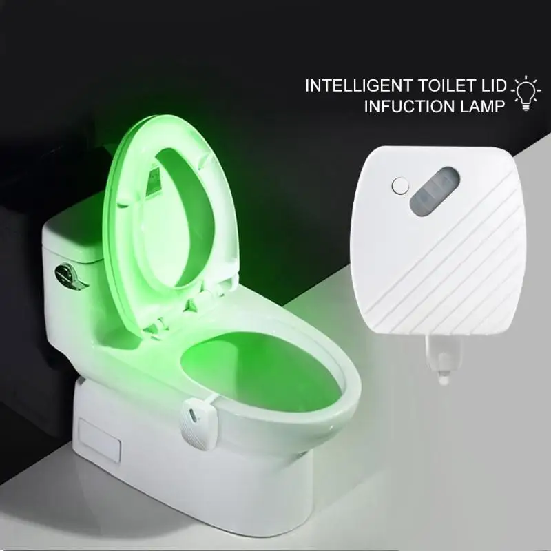

24 Colors Smart Bathroom Toilet LED Body Motion Seat Sensor Lamp Night Light Activated On/Off WC Lamp Toilet light Hotsale