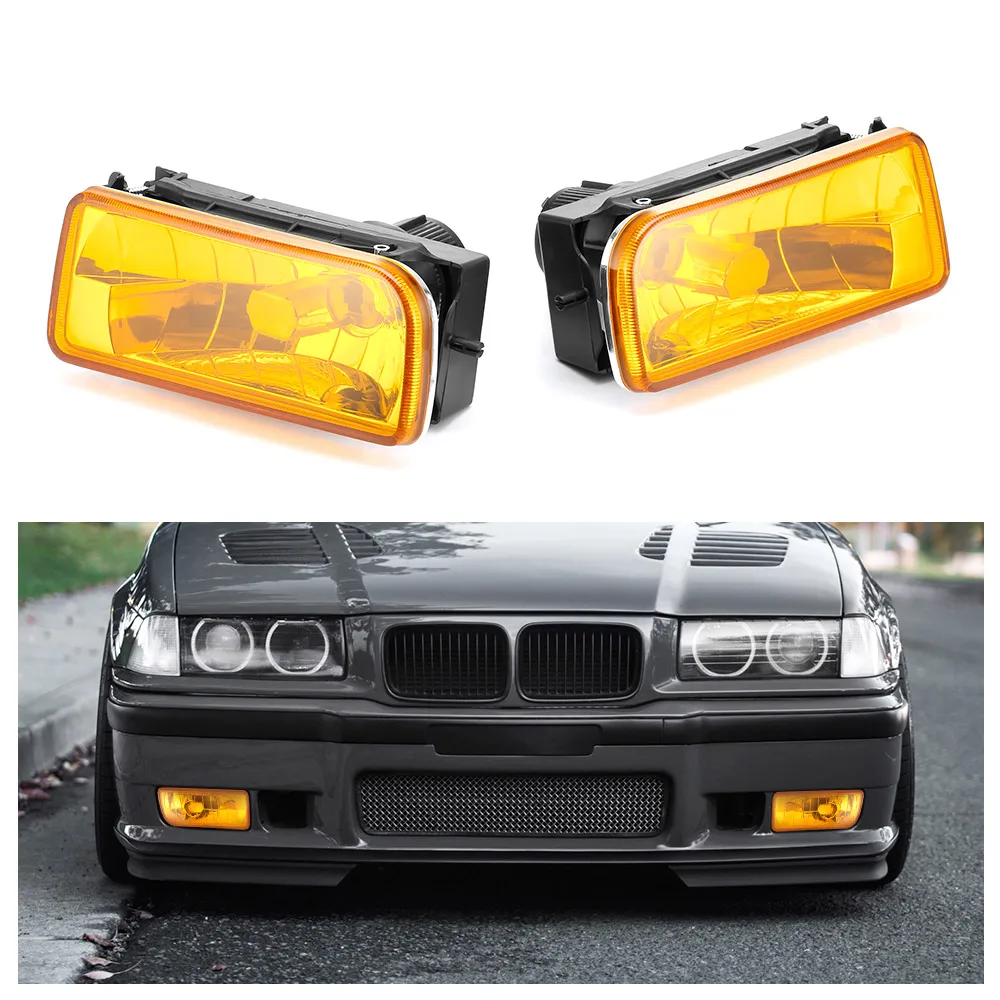 Online 2 piezas de coche luces de niebla para BMW E36 1992, 1993, 1994, 1995, 1996, 1997, 1998 de niebla Auto lámpara Auto Accesorios estilo de coche