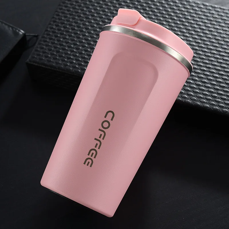 New Coffee Mugs 380ML 510ML Vacuum Thermos Bottle Double Wall Stainless Steel Insulated Vacuum Cup with lid Travel Mugs BPA Free 2
