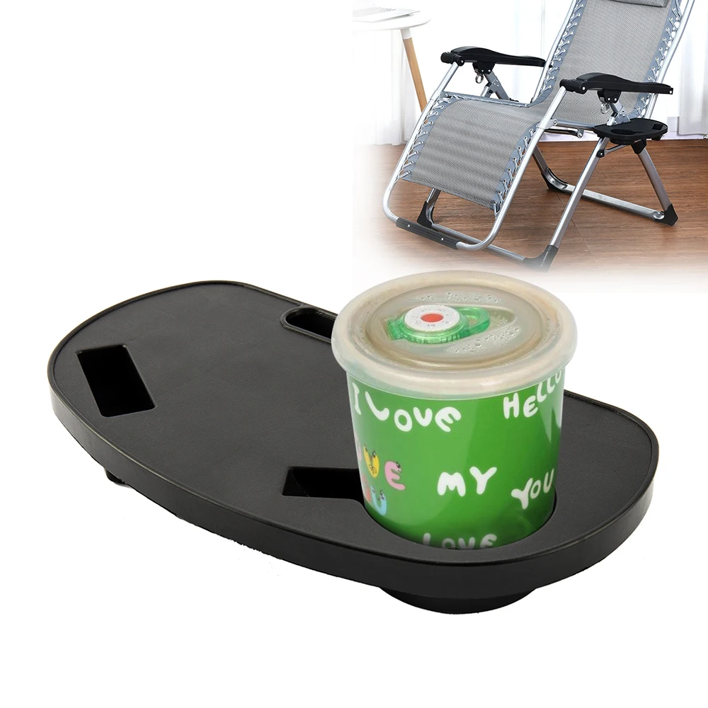 

2 PCS Zero Gravity Portable Chair Side Tray Cup Holder for Drink Convenient