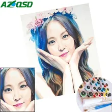 AZQSD Персонализированная краска по номерам фото на заказ DIY живопись маслом по номерам картина для рисования Холст портрет семейная картина