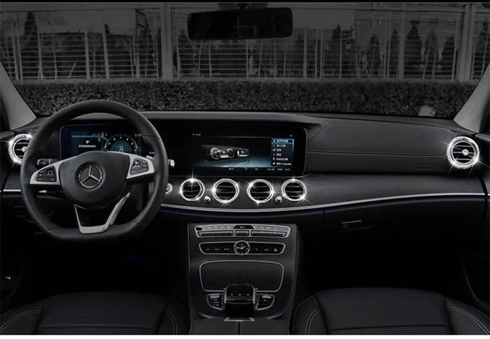 Хромированная передняя воздушная розетка накладка на рычаг для Mercedes Benz E Class W213 AMG Алмазная внутренняя AC молдинги