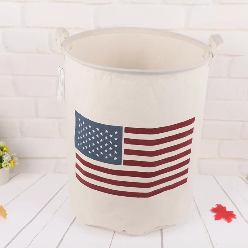 Three Size Large Capacity Cotton Linen Laundry Bucket for Dirty Clothes