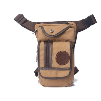

new fashion men waist pack thigh bag casual Waterproof canvas waist bag travel motorcycle leg bag Fanny Pack Strong and durable
