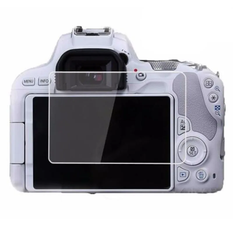 

Tempered Glass Protector Guard for Canon EOS 200D Rebel SL2 / Kiss X9 Camera LCD Display Screen Cover Protective Film Protection